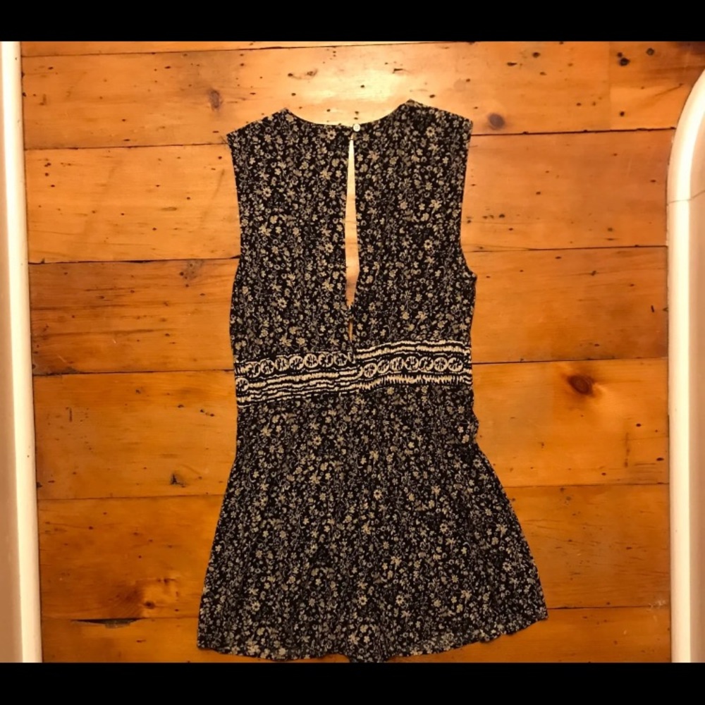 Floral/tribal print romper